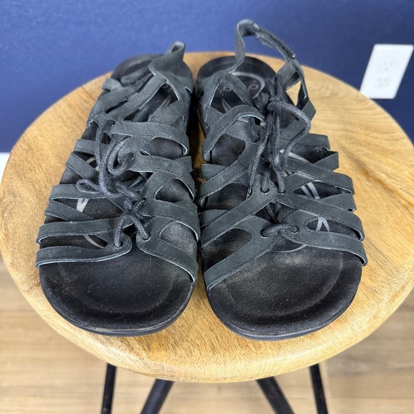 ABEO B.I.O.system "Brigita" Neutral Lace-up Sandals, Size 10 - Picture 7 of 10